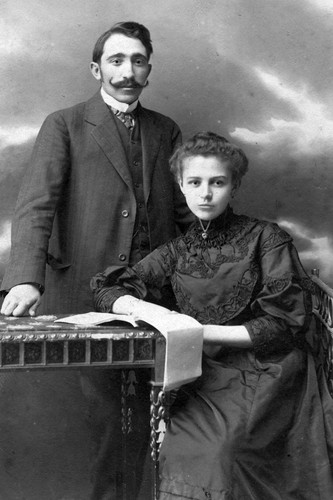 Man and woman moustache photo - and, woman,