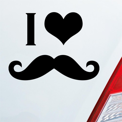 Adesivo auto love baffi - adesivo,
