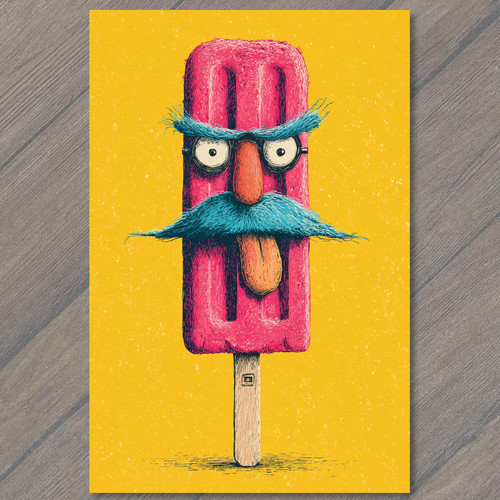 Adesivo popsicle personaggio - adesivo,